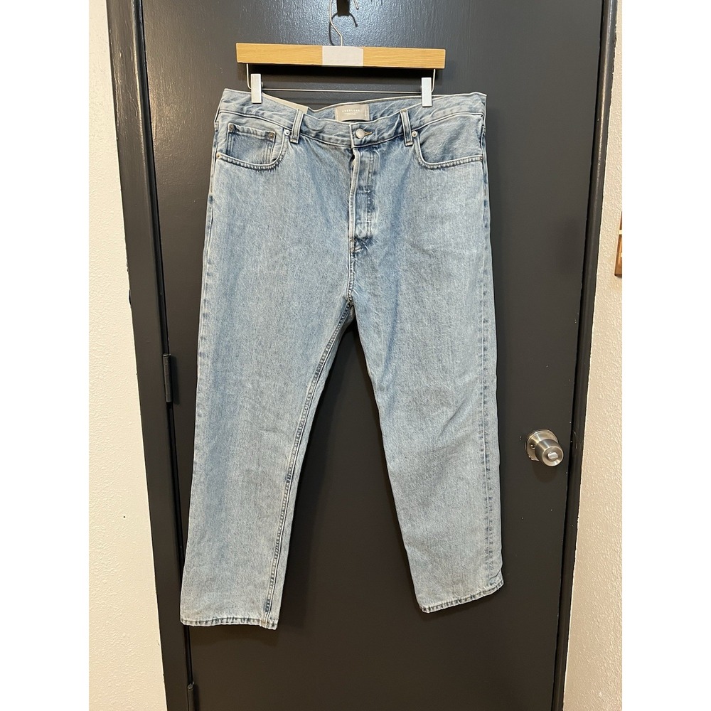 NWT Everlane The Rigid Slouch Jean Sz 32 Vintage Sky Denim Jeans Pants